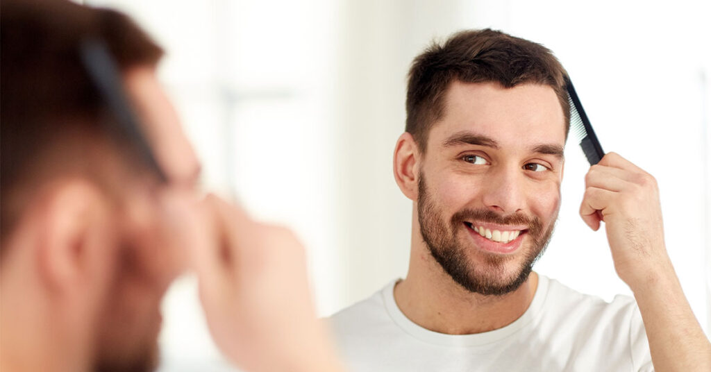 Natural looking hairstyles after hair transplantation.