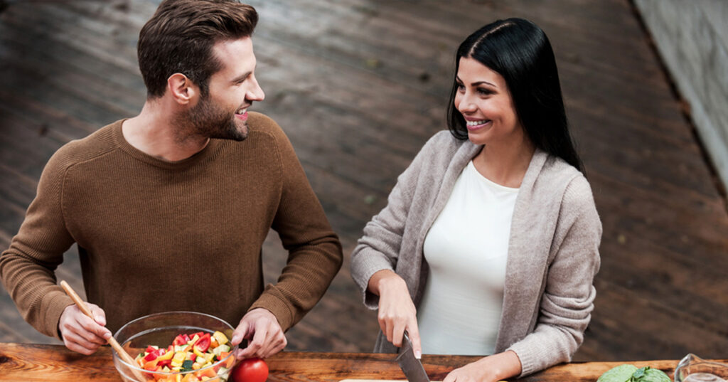 man and woman with healthy full hair