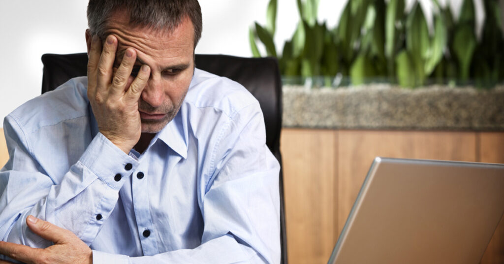 Stressed man