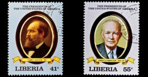 presidents with hair loss on postage stamps
