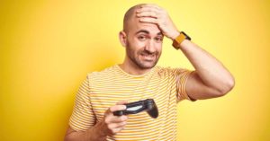 Online gamer with hair loss