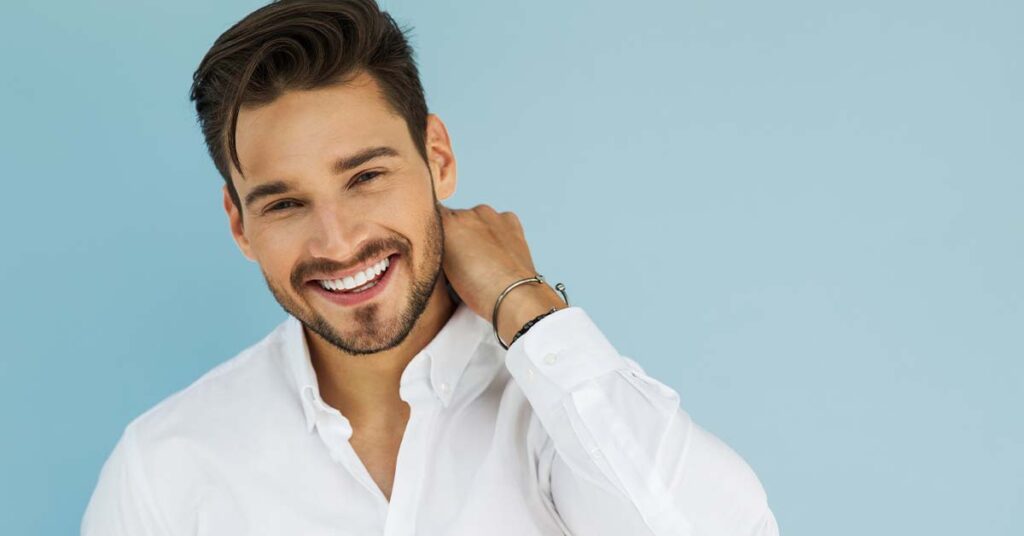 man with healthy full hair after ARTAS hair restoration